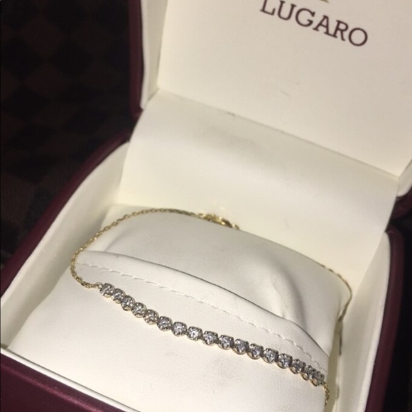 Lugaro women’s gold/diamond bracelet - Picture 6 of 8